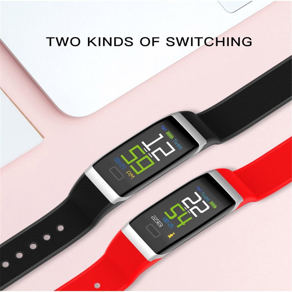 Waterproof Digital Sports Band Smart Wristband Bracelet for Phone black