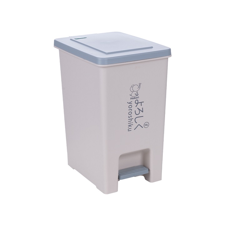 Thùng rác đạp chân 15L có nắp đóng chậm cao cấp