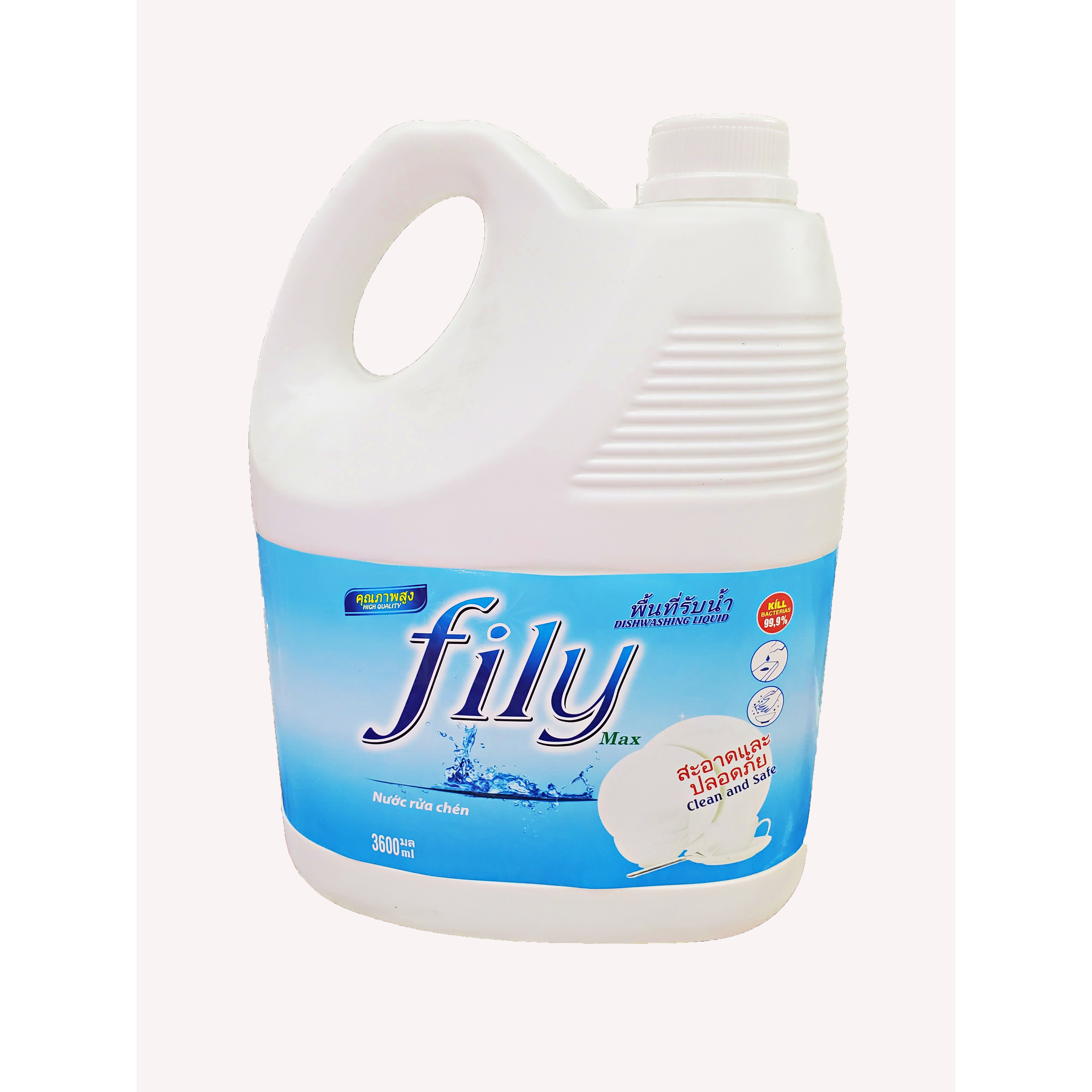 Nước Rửa chén FILY Không mùi 3600ml Diệt khuẩn -Ngăn Vi Khuẩn Tái Bám