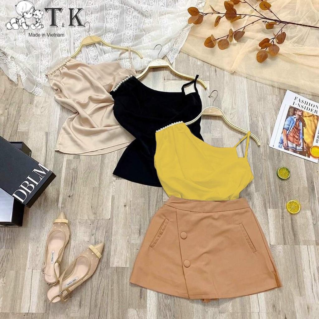 Áo thời trang siêu xinh cho bé gái, kiểu cổ đổ, vai kết hạt điệu đà - Quần áo trẻ em - GiaKhang