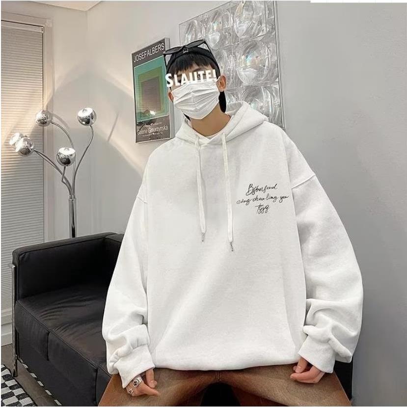 Áo Khoác Hoodie In Chữ Và Ngôi Sao Phong Cách Retro Mỹ Cỡ M-5XL Thời Trang Thu Đông Mới Cho Cặp Đôi