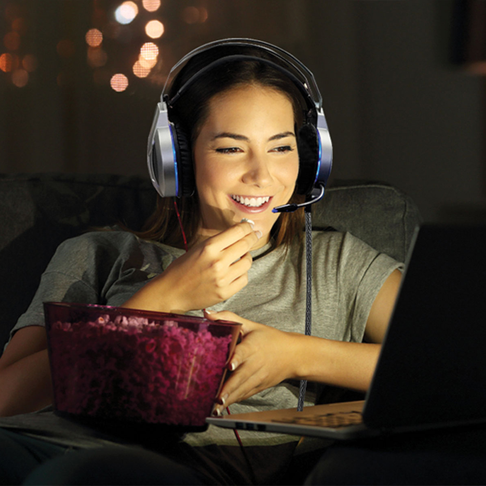 Tai Nghe Chơi Game Âm thanh Vòm 7.1 Có Đèn LED RGB SoundMax AH712 | Tai Nghe Chụp Tai Có Micro Tích Hợp SoundMax AH-712 | Gaming Headset - Hàng Chính Hãng