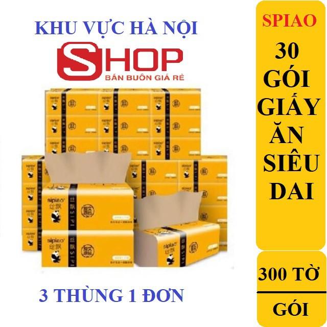 THÙNG 30 GÓI GIẤY ĂN GẤU TRÚC SIPIAO SIÊU DAI MỀM MỊN HÀNG NỘI ĐỊA ĐỦ 300 TỜ