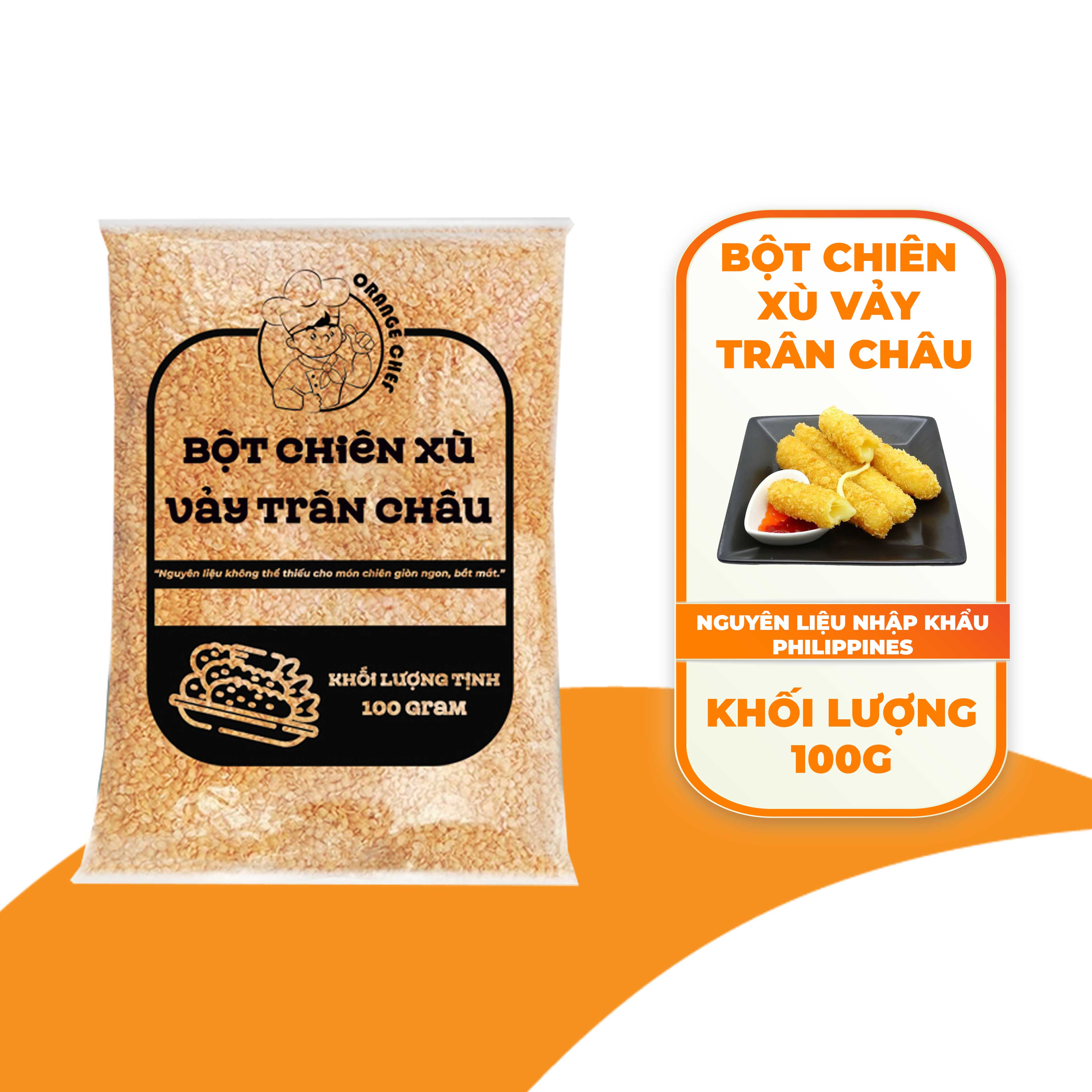 Bột chiên xù vảy trân châu cam - Orange Chef - Túi 100g