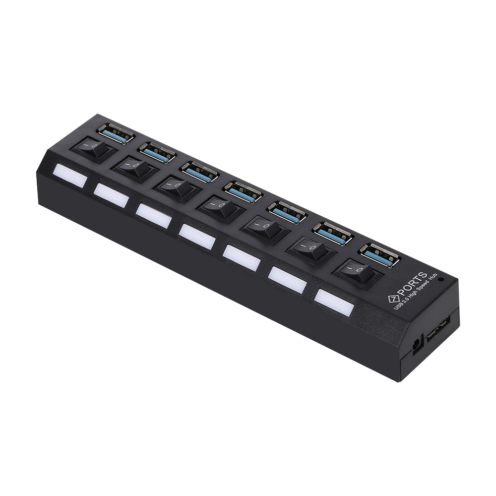 Bộ chia USB 7 cổng USB 3.0 HUB 7 cổng Expander với công tắc cho PC