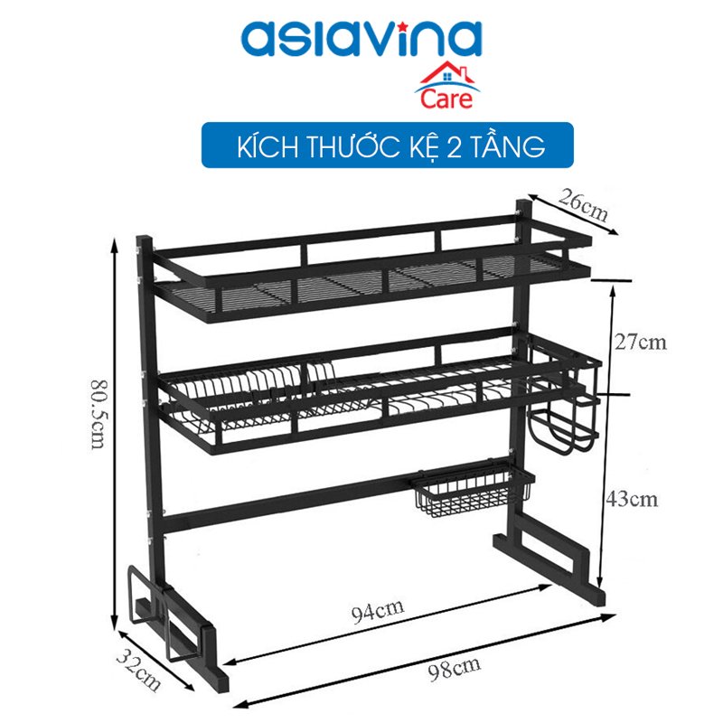 Kệ để chén Đa năng 2 tầng, kệ để chén, Kệ đa năng, Kệ để bát dĩa, Giá để chén, kệ để đồ, kệ bếp