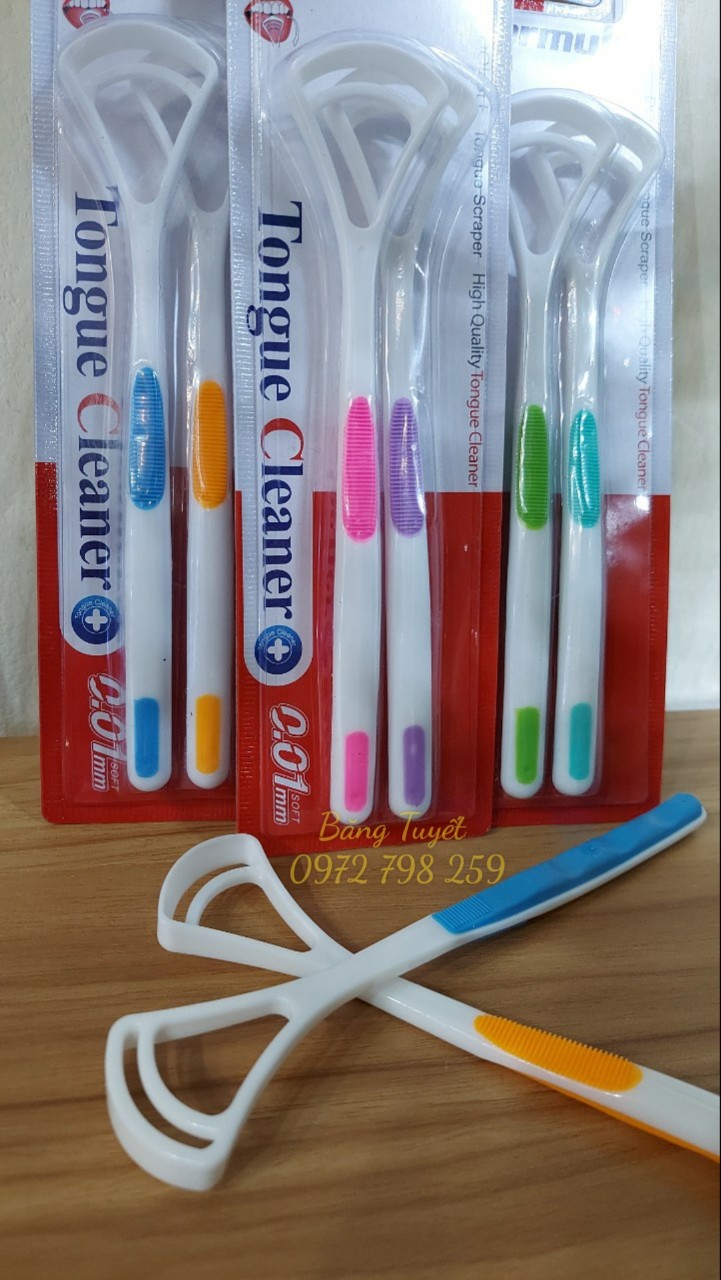 Dụng cụ cạo lưỡi Formula nhựa cao cấp làm sạch lưỡi , giảm thiểu mảng bám tác nhân gây hôi miệng , lạo lưỡi cao cấp