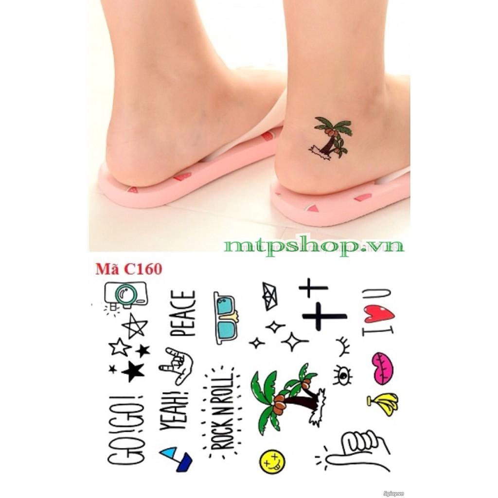 Hình xăm dán giáng sinh tattoo noel 10X6 cm+ qùa tặng kèm