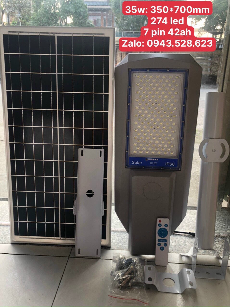 Led đèn đường năng lượng mặt trời 100W