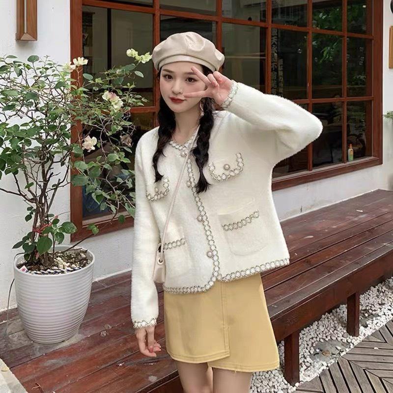 Áo khoác dạ lông thỏ
