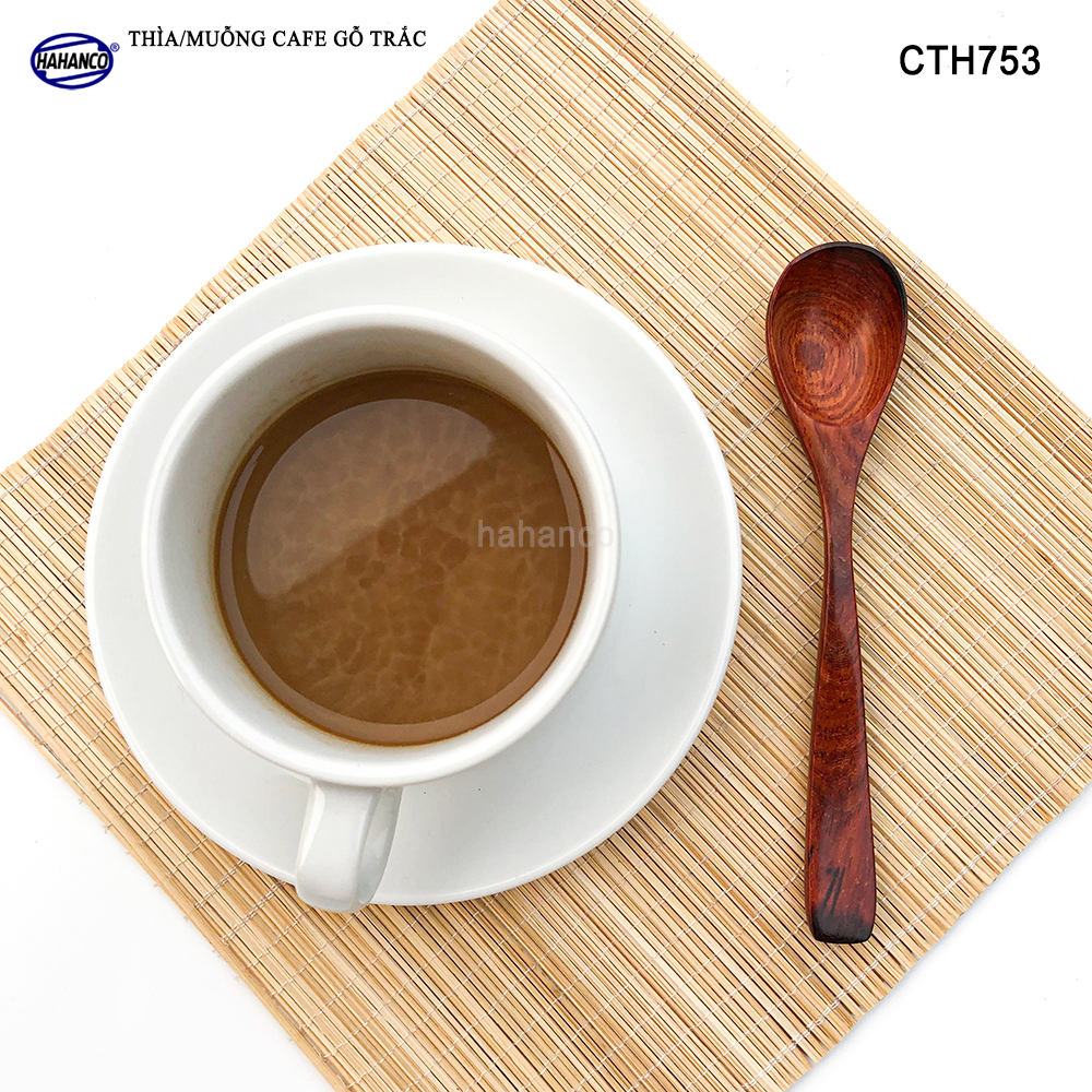 Thìa Cà Phê, muỗng pha trà, gỗ Trắc/Cẩm Chuôi uốn lượn sóng/Độc đáo - CTH753