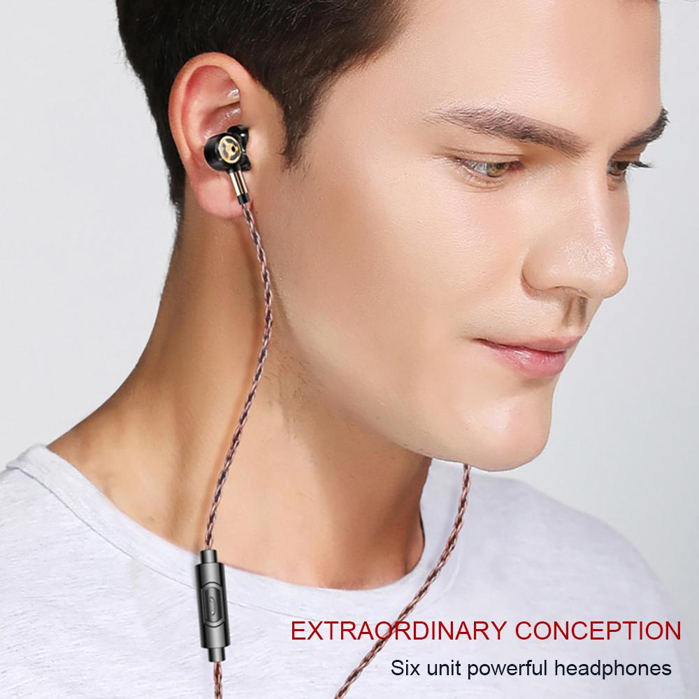Tai nghe có dây 3,5 mm Âm thanh trầm Tai nghe điều khiển trong dòng với Mic