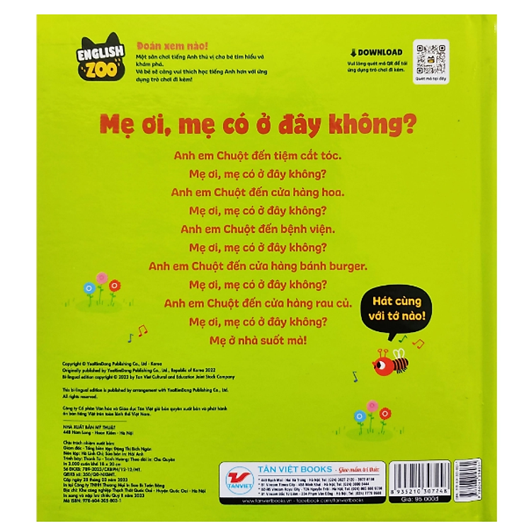 Bộ sách English Zoo -Song Ngữ Anh -Việt