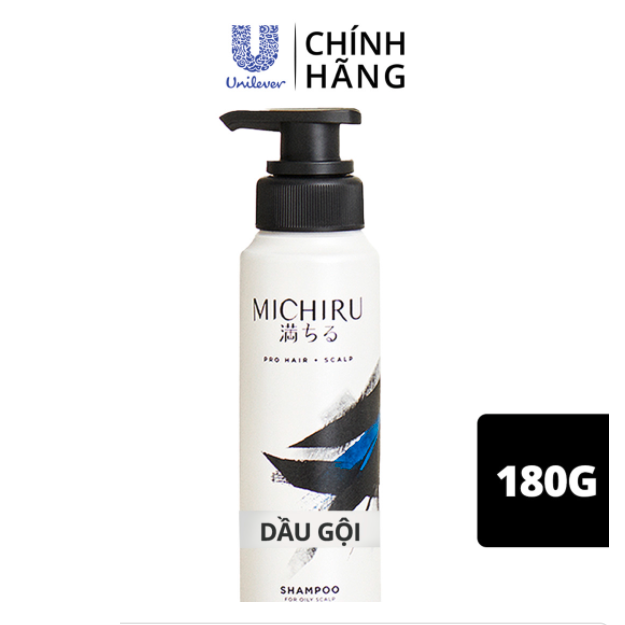 Dầu gội Michiru ngăn rụng tóc cho da đầu dầu, nội địa Nhật, dưỡng chất Fiber Repair Actives 180g