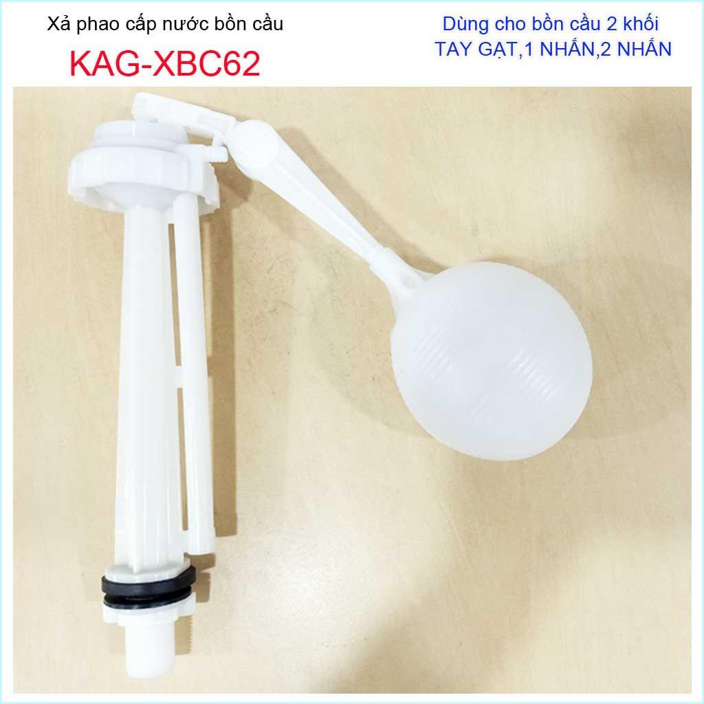 Cụm phao cấp nước bồn cầu KAG-XBC62A, cột cấp nước cho xí bệt hình trái bóng nhựa 100% lắp vừa 99% các loại cầu