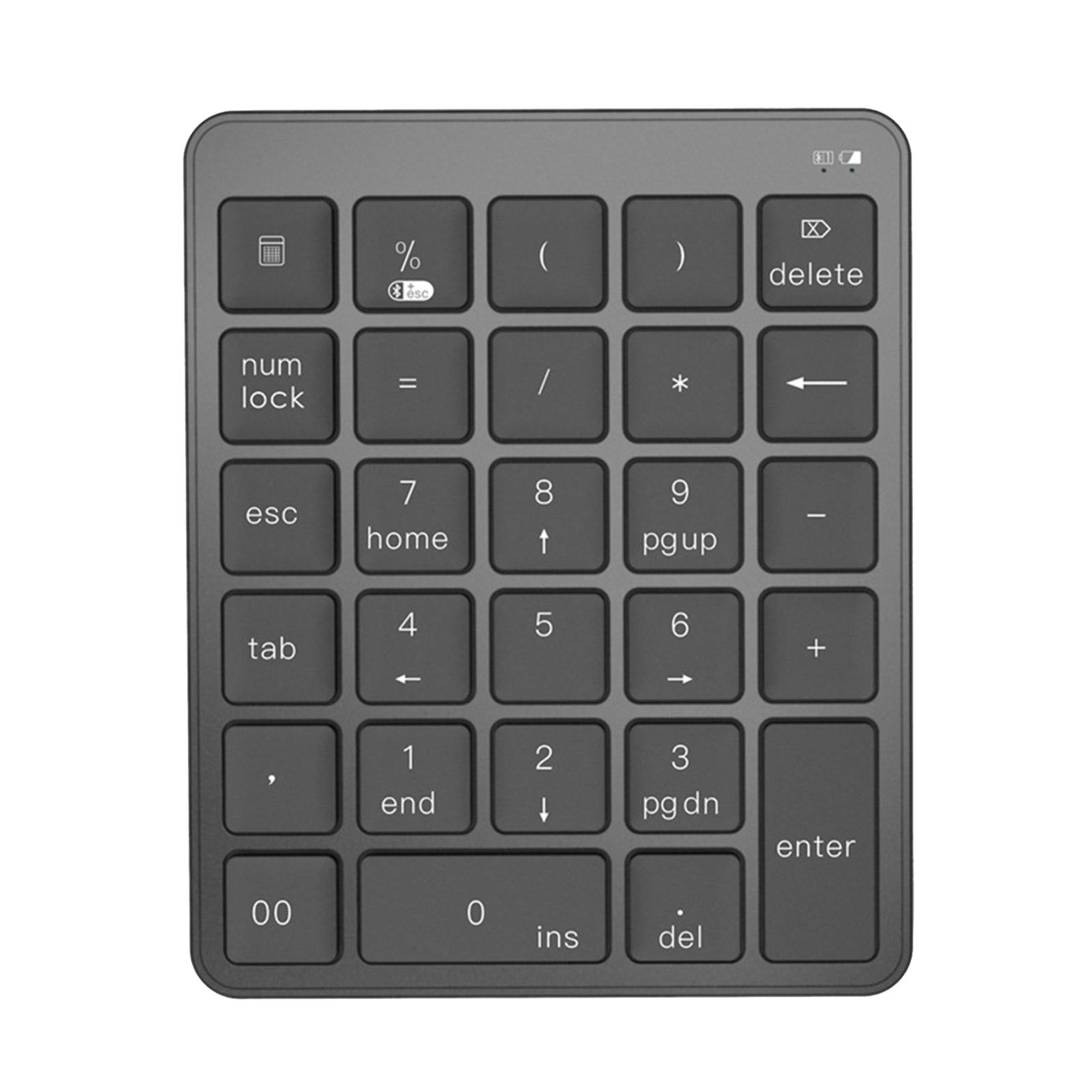 Wireless 28-Key Numeric Keypad For Smartphones Tablets Laptop Desktop PC