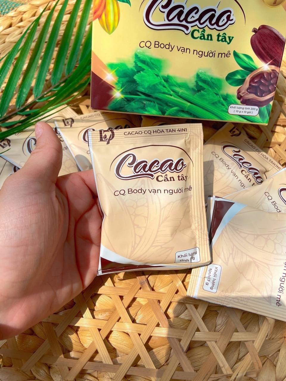 Combo 10 hộp Cacao cần tây hỗ trợ giảm cân CQ HOA TAN 4IN1 Thái Lan ( Chanel Châu )