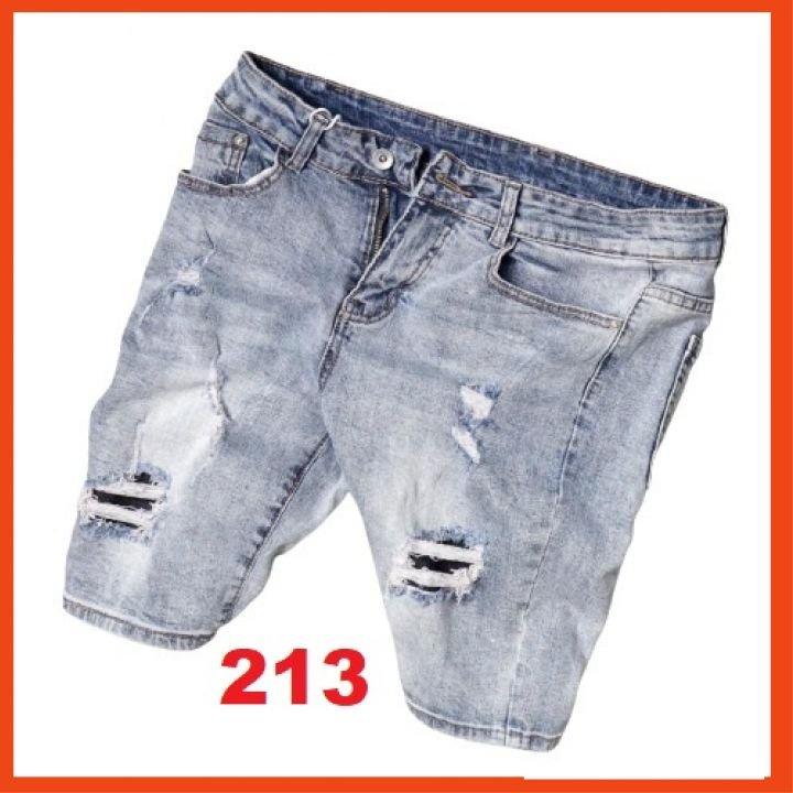 Quần short jean chất bò co giãn- quần lửng nam nhiều mẫu thời trang TINA ms213