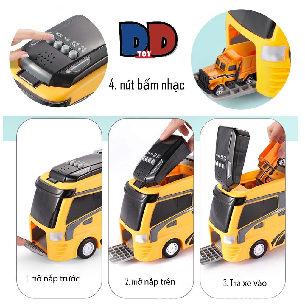 Đồ chơi xe oto cảnh sát cứu hỏa lính đặc công cho bé kèm theo 6 xe nhỏ có nhạc hàng có sẵn