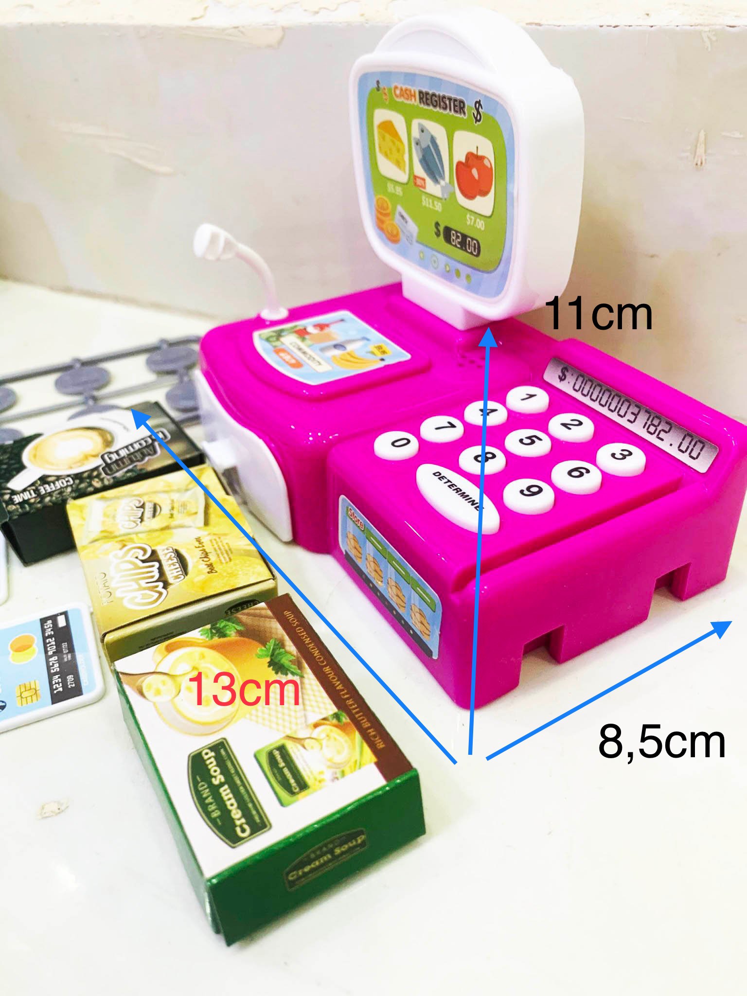 Máy tính tiền siêu thị đồ chơi loại túi, máy tính tiền đồ chơi loại hộp