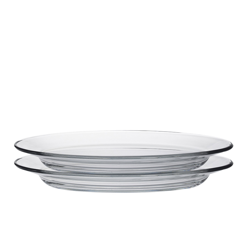 Bộ 2 dĩa oval thủy tinh chịu lực Duralex Pháp Lys 26cm