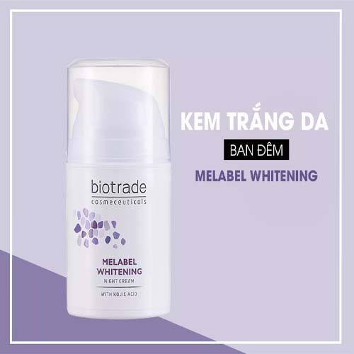 Kem Nám Dưỡng Trắng Ban Đêm - MELABEL WHITENING NIGHT CREAM - Tác Dụng Trắng Da Mờ Nám - Không Chứa Tonhành Phần Lột Tẩy Bg Tróc - An Toàn Hiệu Quả Dễ Sử Dụng - 50g Sử Dụng Trong 3 Tháng