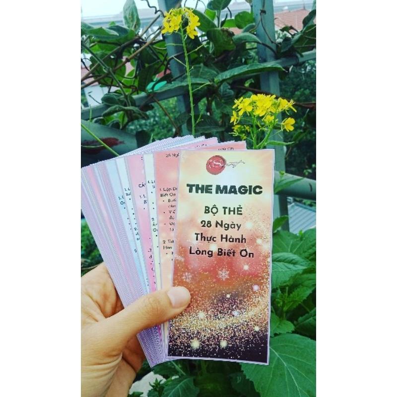 BỘ THẺ THE MAGIC - PHÉP MÀU 28 NGÀY THỰC HÀNH LÒNG BIẾT ƠN CAO CẤP MẶT BÓNG