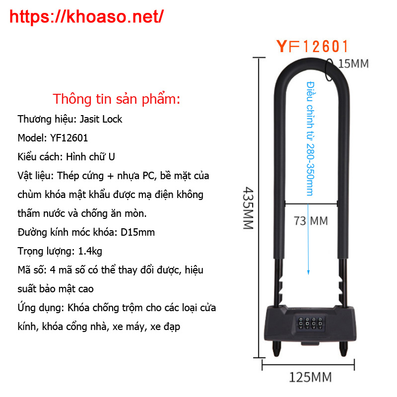 Khóa số chống trộm xe máy, xe đạp, cửa nhà