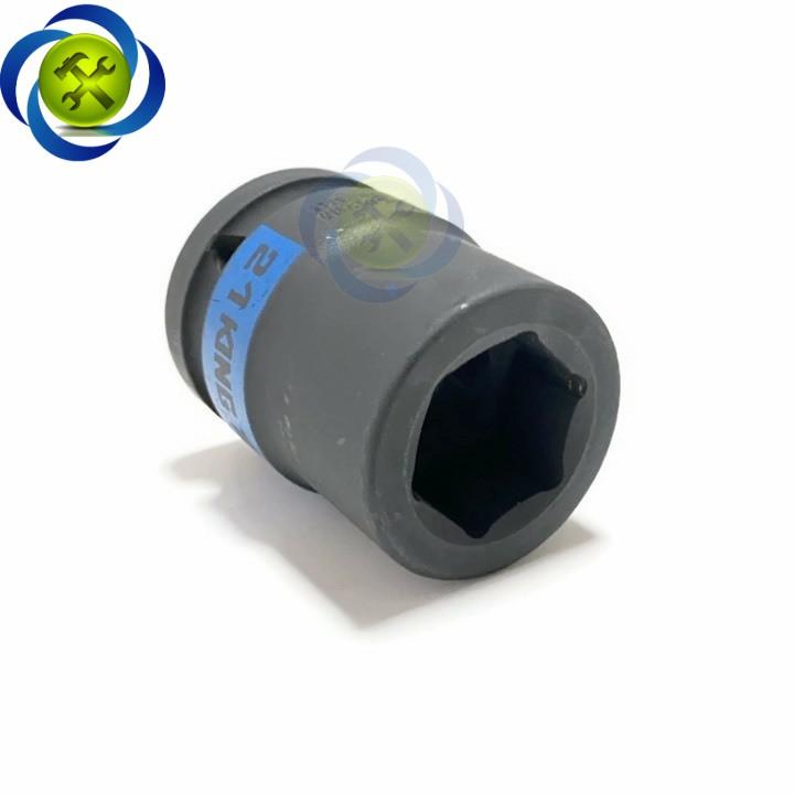 Tuýp 21mm 3/4 Kingtony 651521M loại ngắn 6 cạnh màu đen