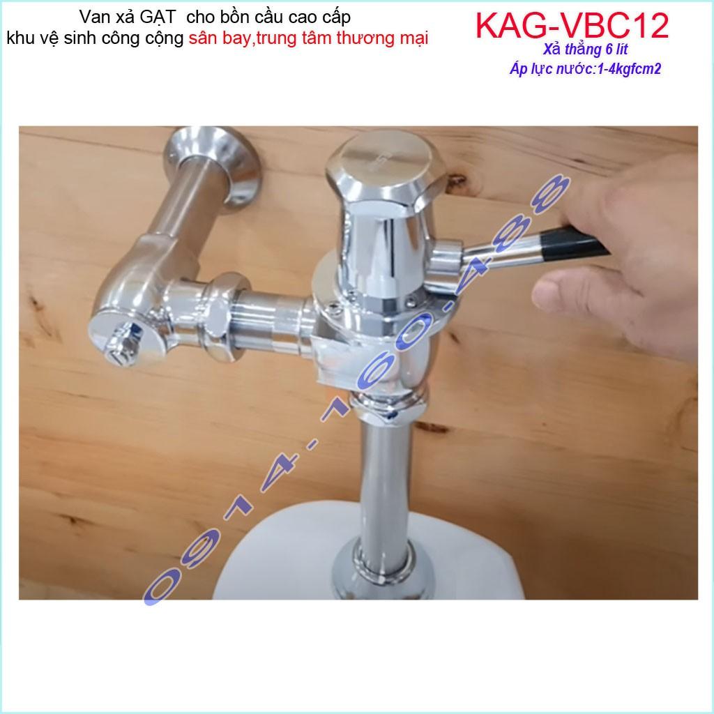 Van xả gạt bồn câu KAG-VBC12, van xả cho bồn cầu Toto, Linax treo tường, van xả cầu không thùng nước