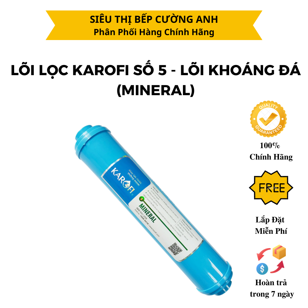 Lõi lọc KAROFI số 5 - Lõi khoáng đá (Mineral) - Hàng Chính Hãng