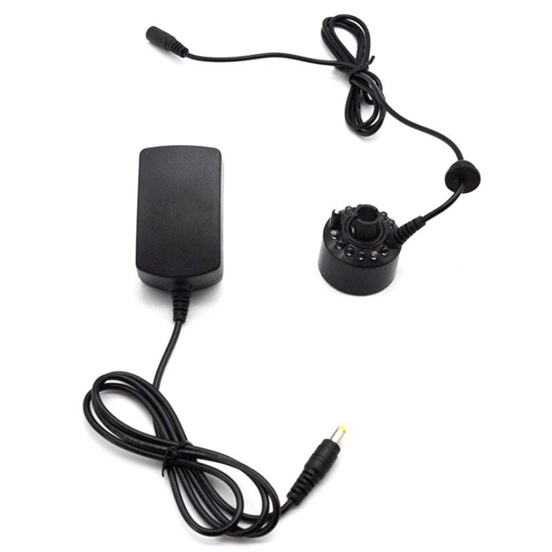 12 LED AC 100-240 Bộ Công Nghiệp Lồng Ấp Máy Phun Sương Tạo Độ Ẩm Máy Xông Khói Máy Vòi Phun Nước Uống AO Siêu Âm Phun Sương Tạo EU cắm