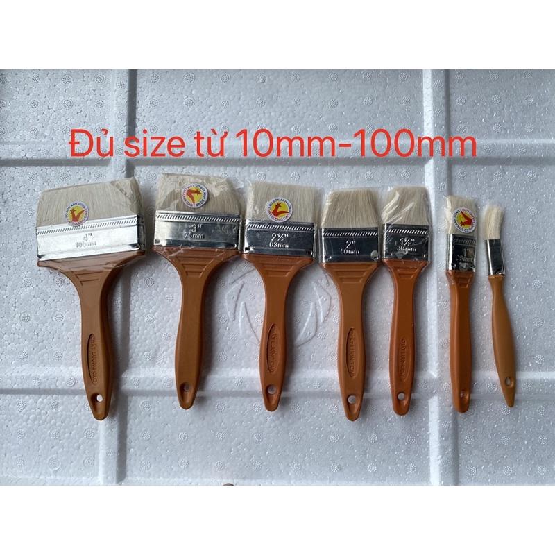 Cọ sơn lông thỏ đầu bằng. Chổi quét sơn cán nhựa, chất lượng cao.