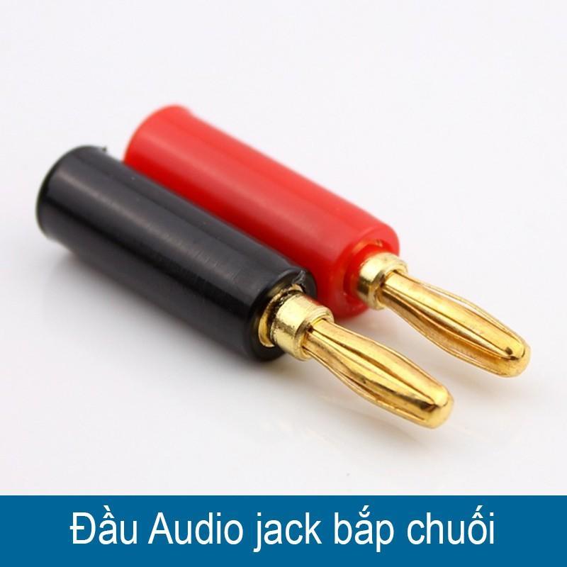 Cặp jack cắm loa jack bắp chuối loại tốt ( 1 jack đỏ + 1 jack