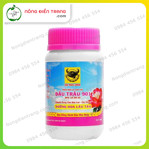 Bộ 04 sản phẩm phân bón Đầu Trâu NPK 501, 701, 901 và MK.ROOT - Chai 100g - Kích thích ra rễ cực mạnh, tăng trưởng, ra hoa, dưỡng hoa và đậu trái hiệu quả VTNN Nông Điền Trang