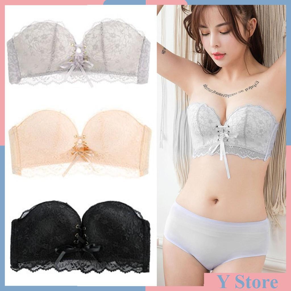 Áo Cúp Ngực Không Dây Quả Ngang Dây Rút 692