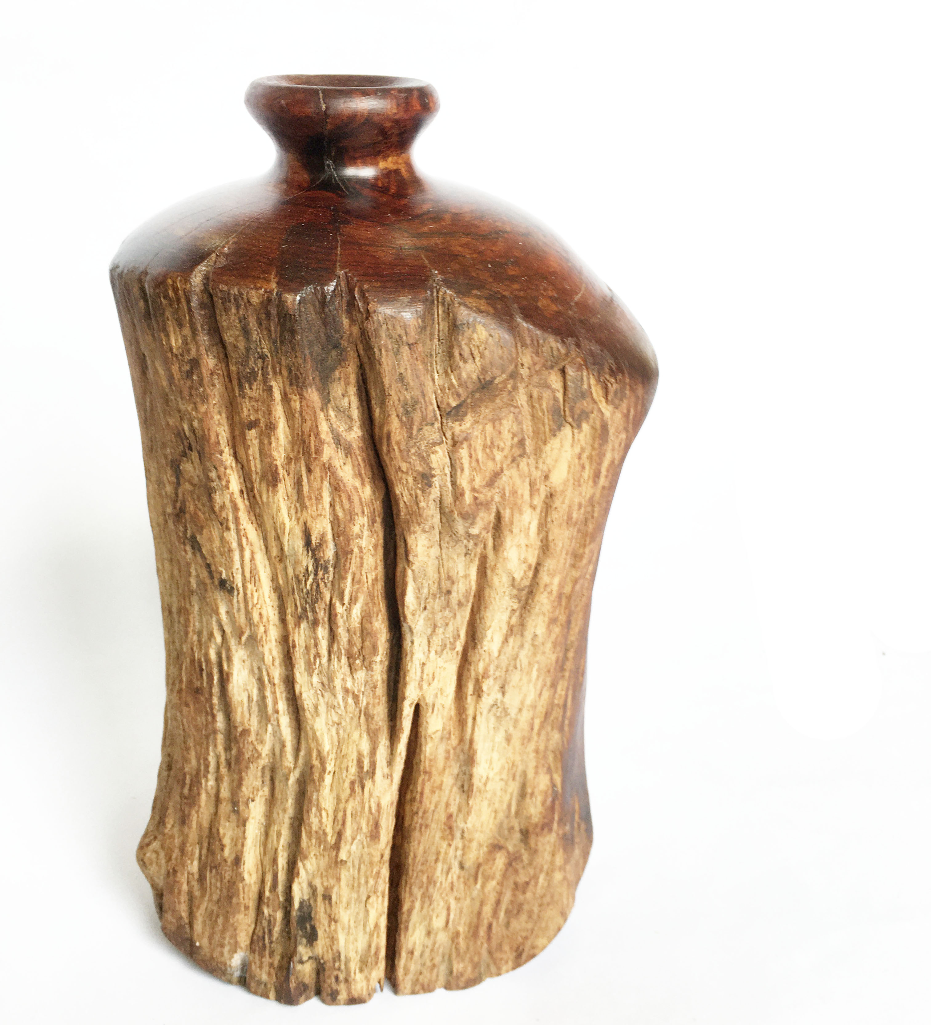 Lọ bình hoa gỗ lũa tự nhiên gỗ Bình Linh dùng decor trang trí sang trọng