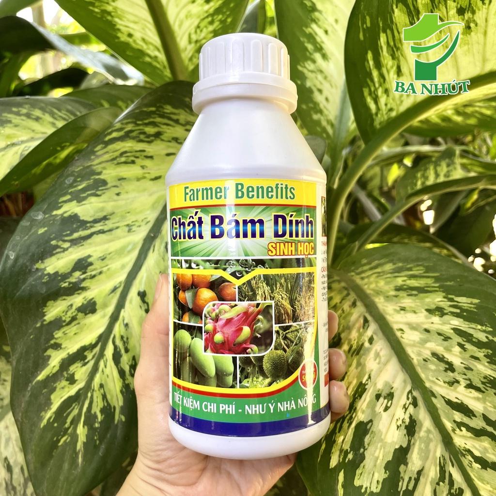Chất Bám Dính Sinh Học Hữu Cơ Chai 500ml Tăng Tác Dụng Phòng Trừ Sâu Cho Cây Trồng