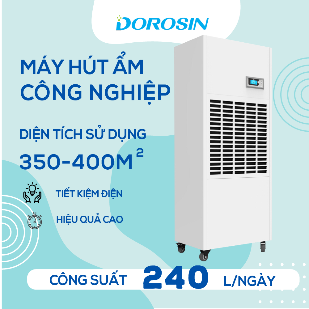 Máy hút ẩm công nghiệp Dorosin DP-10S công suất 240 lít/ngày - HÀNG NHẬP KHẨU CHÍNH HÃNG