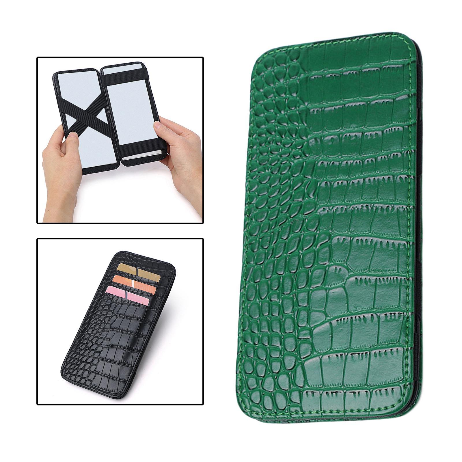 PU Pocket Card Holder Portable ID Case for Women Men Waterproof Casual Purse
