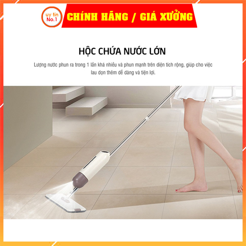 Cây lau nhà dạng xịt nước Lock&amp;Lock ETM472 chính hãng màu nâu kem