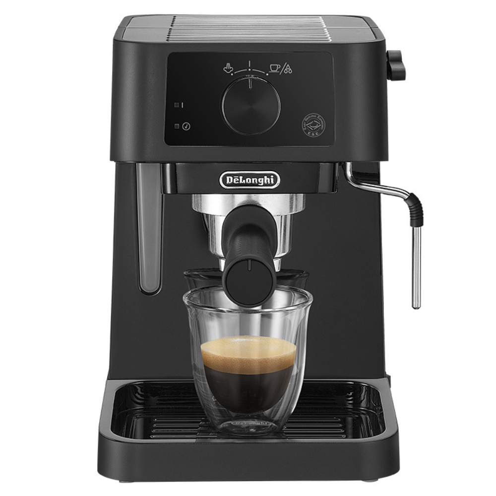 Máy pha cà phê Delonghi EC235.BK công suất 1100W, pha Espresso đánh bọt sữa capuchino, latte - Hàng nhập khẩu