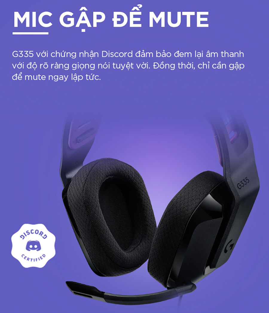 Tai Nghe Gaming Có Dây Logitech G335 - Màu
