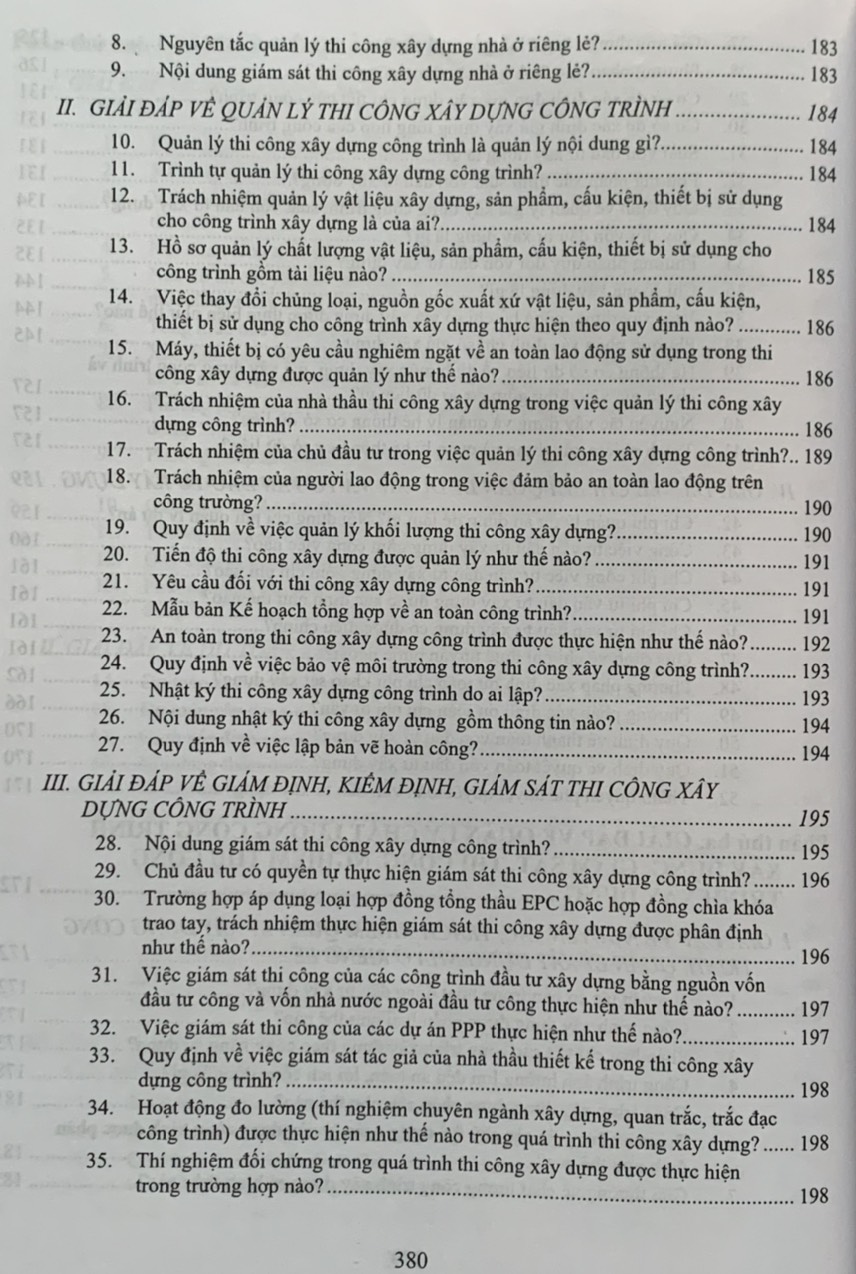  Giải đáp những vướng mắc trong công tác quản lý dự án và chi phí đầu tư xây dựng công trình (dành cho chỉ huy trưởng thiết kế, thi công, nghiệm thu xây dựng công trình)