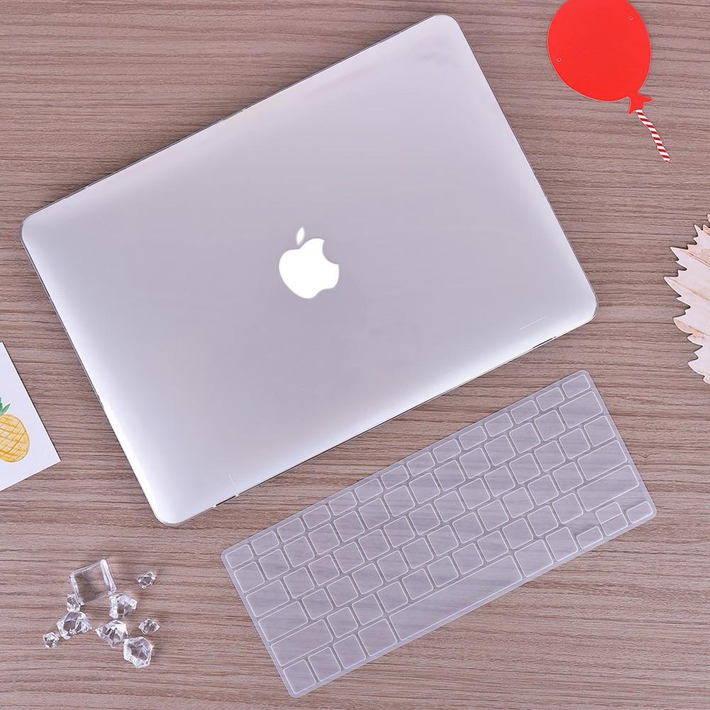 Combo 5in1 Case,Ốp dành cho Macbook Và Phủ Phím Màu Trong Mờ (Tặng Kèm Miếng Dán Màn Hình,Nút Chống Bụi,Kẹp Chống Gãy Sạc)