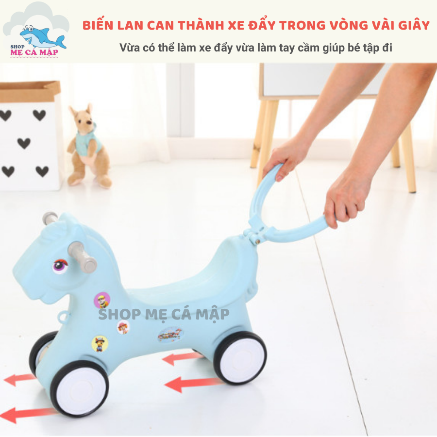 Ngựa bập bênh cho bé Pakey Simple SALE RẺ NHẤT sẵn 2 màu cho bé yêu