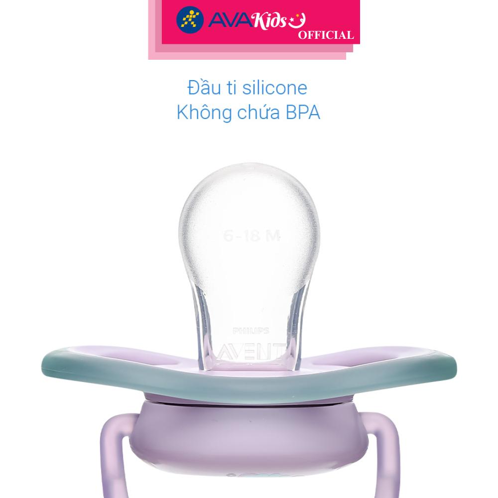 Ti ngậm Philips Avent thông khí SCF086/06 (6 - 18 tháng) - Hình cá ngựa - Hàng Chính Hãng