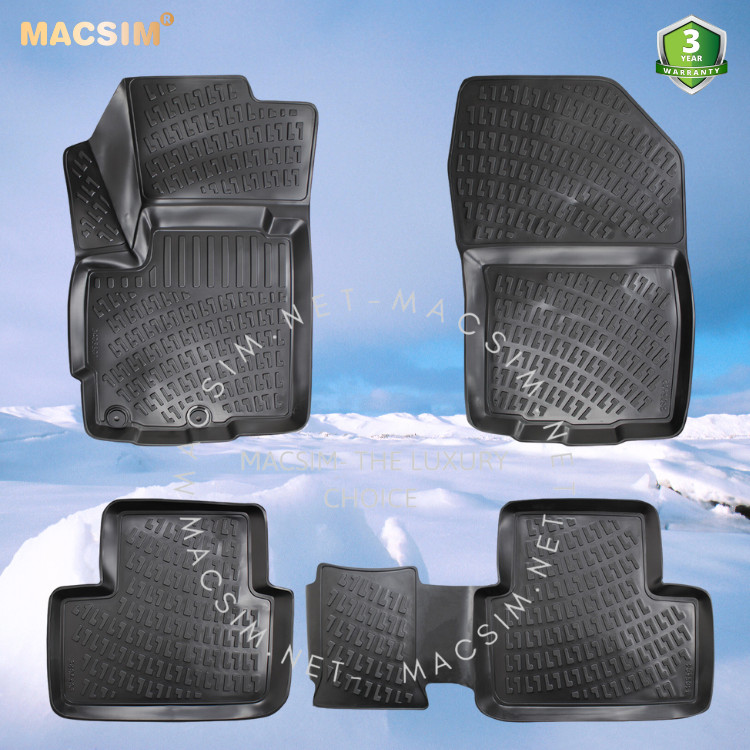 Thảm lót sàn ô tô nhựa TPU Silicon Mitsubishi outlander sport 2013- 2019 Nhãn hiệu Macsim