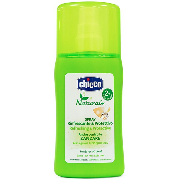 Xịt đa năng xua muỗi Chicco 100ml xua muỗi an toàn và hiệu quả bằng mùi hương ( Tặng 50 tờ khăn khô đa năng )