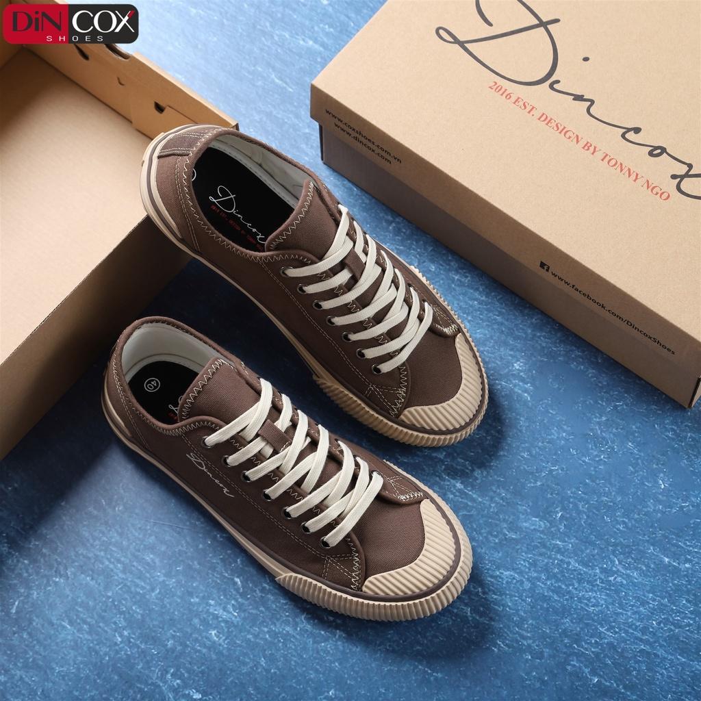 Giày Sneaker Vải Unisex DINCOX D21 Phong Cách Ấn Tượng Chocolate